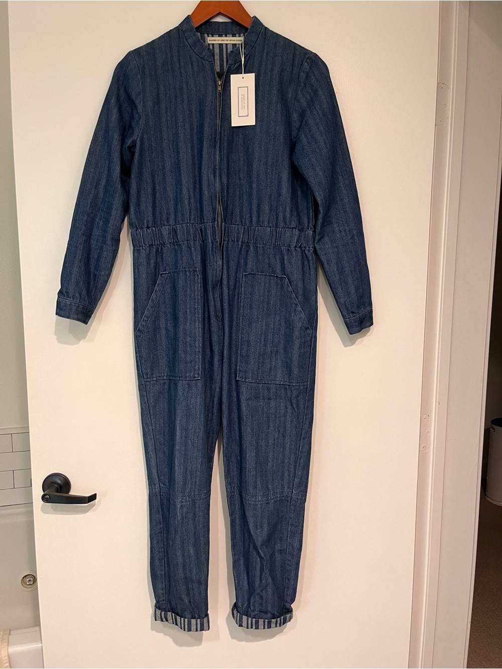 Shades of Grey Denim Zip-Front Flight Jumpsuit BNWT